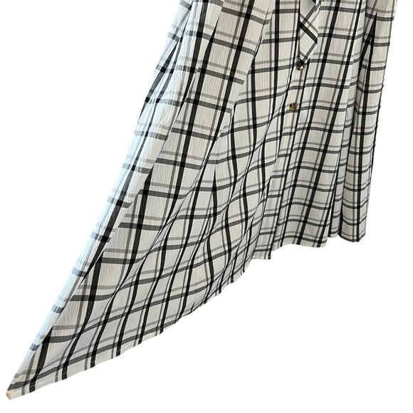 Calvin Klein NEW Gauze Windowpane Short Sleeve Shirtdress Size 10 - Picture 7 of 16